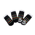 Dog Socks Non-Slip Grip Slip Anti-Slip - Puppy Cat Pet Shoes Slippers S Size - Black colour dots V528-MH00425-HSCD-S-455711