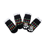 Dog Socks Non-Slip Grip Slip Anti-Slip - Puppy Cat Pet Shoes Slippers S Size - Black colour dots V528-MH00425-HSCD-S-455711