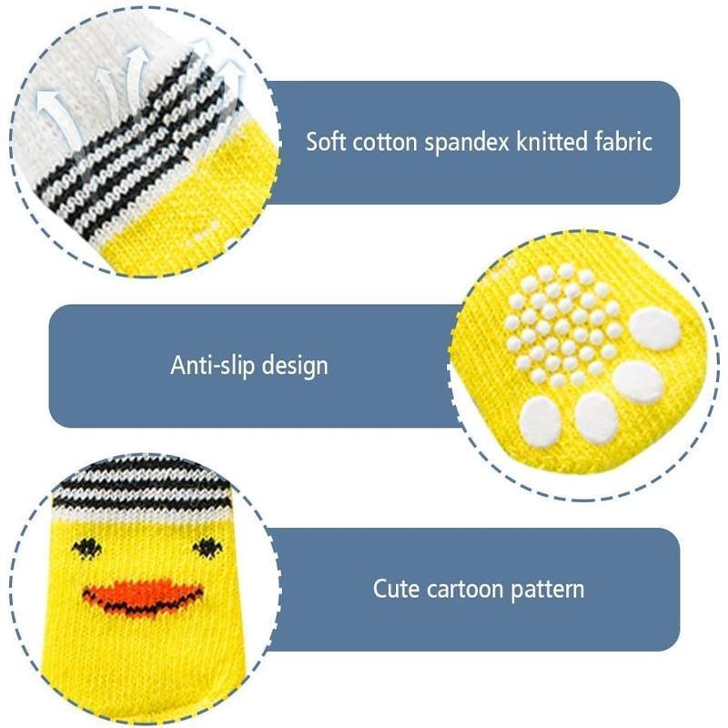 Dog Socks Non-Slip Grip Slip Anti-Slip - Puppy Cat Pet Shoes Slippers M Size - Red bear V528-MH00432-HSXX-M-210745