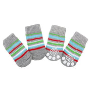 Dog Socks Non-Slip Grip Slip Anti-Slip - Puppy Cat Pet Shoes Slippers M Size - Red bear V528-MH00432-HSXX-M-210745
