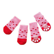 Dog Socks Non-Slip Grip Slip Anti-Slip - Puppy Cat Pet Shoes Slippers M Size - Blue bones V528-MH00438-LSGT-M-153605