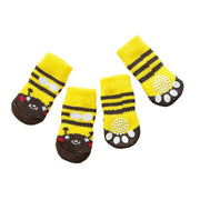 Dog Socks Non-Slip Grip Slip Anti-Slip - Puppy Cat Pet Shoes Slippers M Size - Blue bones V528-MH00438-LSGT-M-153605