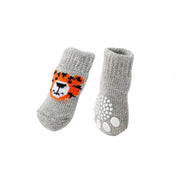 Dog Socks Non-Slip Grip Slip Anti-Slip - Puppy Cat Pet Shoes Slippers M Size - Blue bones V528-MH00438-LSGT-M-153605