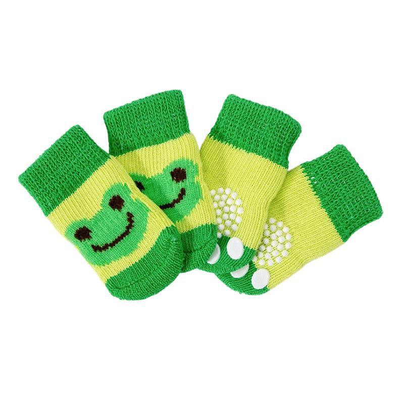 Dog Socks Non-Slip Grip Slip Anti-Slip - Puppy Cat Pet Shoes Slippers M Size - Blue bones V528-MH00438-LSGT-M-153605