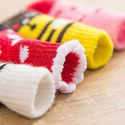 Non Slip Pet Socks for Dogs and Cats Knitted Paw Protector with Grips L Size - Blue bones V528-MH00439-LSGT-L-786867