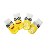 Dog Socks Non-Slip Grip Slip Anti-Slip - Puppy Cat Pet Shoes Slippers M Size - Grey tiger V528-MH00441-HSXLH-M-879903