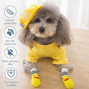 Non Slip Pet Socks for Dogs and Cats Knitted Paw Protector with Grips L Size - Water green ripples V528-MH00448-SLBW-L-266354