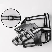6 Sizes Adjustable Pet Dog No Bite Silicone Basket Muzzle Cage Mouth Mesh Cover - 1# V528-MH00453-01-829234