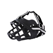 6 Sizes Adjustable Pet Dog No Bite Silicone Basket Muzzle Cage Mouth Mesh Cover - 1# V528-MH00453-01-829234