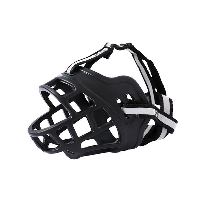6 Sizes Adjustable Pet Dog No Bite Silicone Basket Muzzle Cage Mouth Mesh Cover - 1# V528-MH00453-01-829234