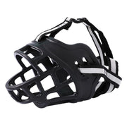 6 Sizes Adjustable Pet Dog No Bite Silicone Basket Muzzle Cage Mouth Mesh Cover - 1# V528-MH00453-01-829234