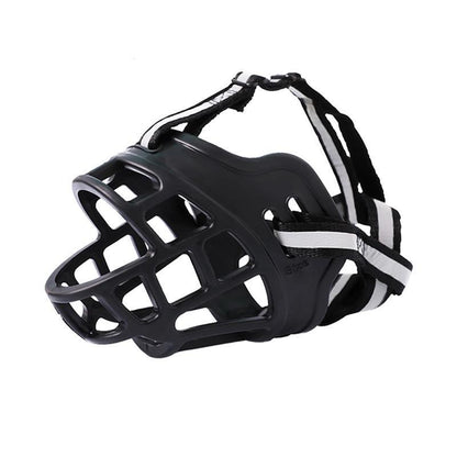6 Sizes Adjustable Pet Dog No Bite Silicone Basket Muzzle Cage Mouth Mesh Cover - 4# V528-MH00456-04-120516