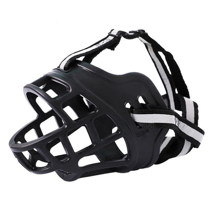 6 Sizes Adjustable Pet Dog No Bite Silicone Basket Muzzle Cage Mouth Mesh Cover - 4# V528-MH00456-04-120516