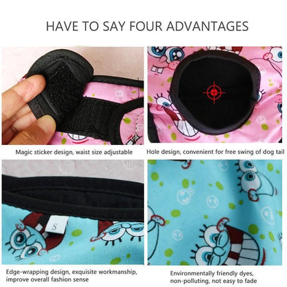 Washable Female Pet Dog Cat Nappy Diaper Physiological Pants Panties Underwear Red - L V528-MH00462-RED-L-961487