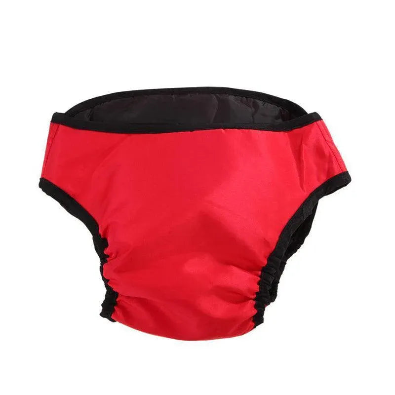 Washable Female Pet Dog Cat Nappy Diaper Physiological Pants Panties Underwear Red - L V528-MH00462-RED-L-961487