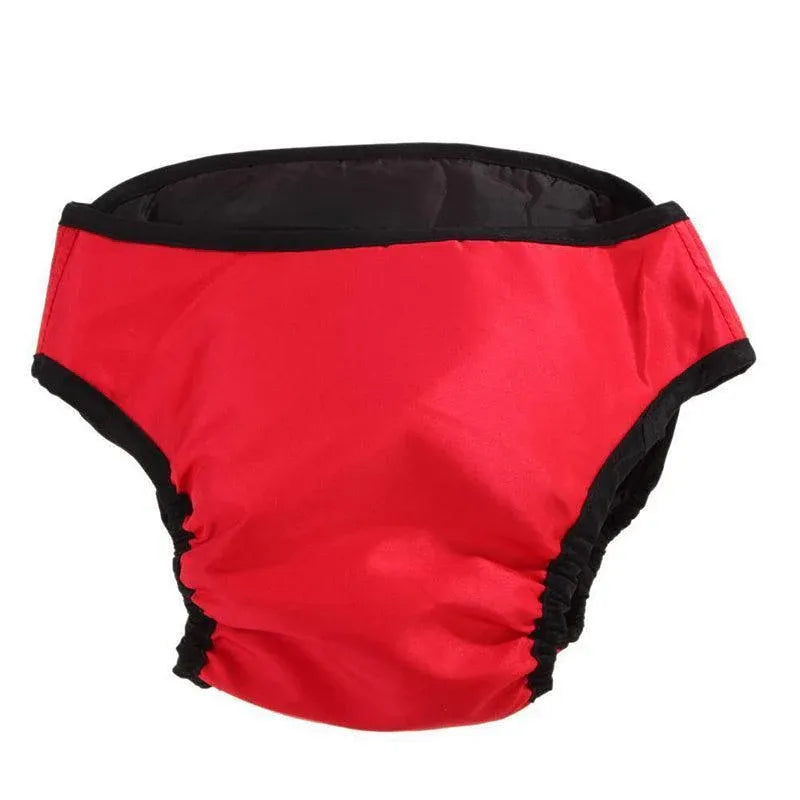 Washable Female Pet Dog Cat Nappy Diaper Physiological Pants Panties Underwear Red - XL V528-MH00463-RED-XL--270976