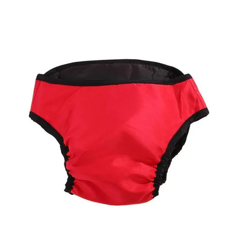 Washable Female Pet Dog Cat Nappy Diaper Physiological Pants Panties Underwear Red - XL V528-MH00463-RED-XL--270976