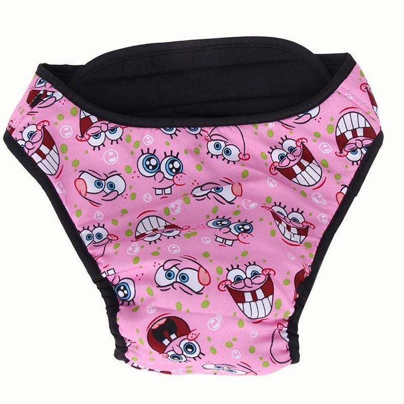 Washable Female Pet Dog Cat Nappy Diaper Physiological Pants Panties Underwear Pink - M V528-MH00467-PINK-M-264572