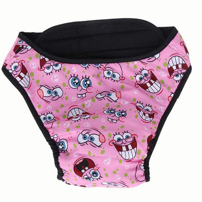 Washable Female Pet Dog Cat Nappy Diaper Physiological Pants Panties Underwear Pink - XL V528-MH00469-PINK-XL-821879