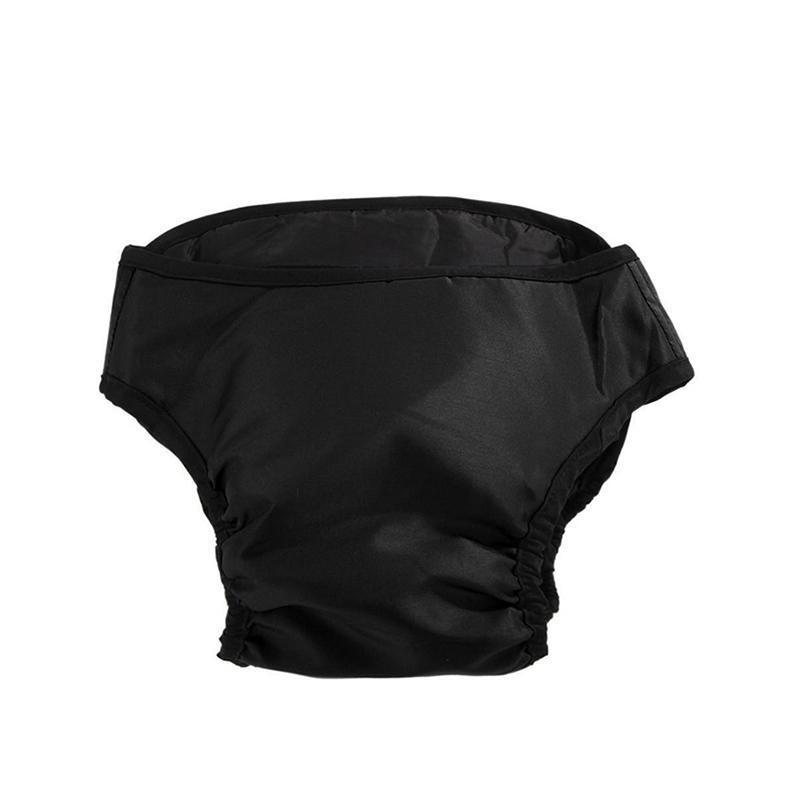Washable Female Pet Dog Cat Nappy Diaper Physiological Pants Panties Underwear Black - M V528-MH00479-BLACK-M-312309