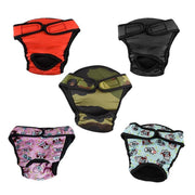 Washable Female Pet Dog Cat Nappy Diaper Physiological Pants Panties Underwear Black - L V528-MH00480-BLACK-L-736635