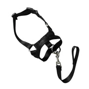 Black Dog Training Head Collar Halter Stop Pulling Training Tool Harness Strap Leader - S V528-MH00504-BLACK-S-312192