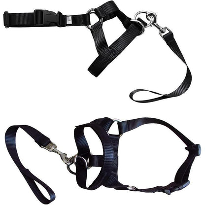 Black Dog Training Head Collar Halter Stop Pulling Training Tool Harness Strap Leader - M V528-MH00505-BLACK-M-473031