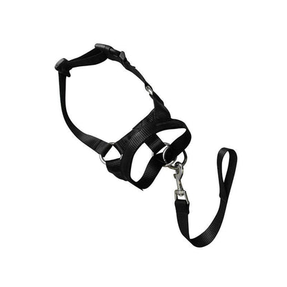 Black Dog Training Head Collar Halter Stop Pulling Training Tool Harness Strap Leader - XXL V528-MH00508-BLACK-XXL-325065