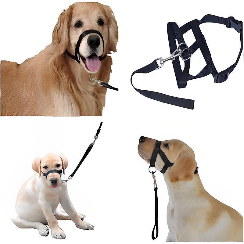 Pink Dog Training Head Collar Halter Stop Pulling Training Tool Harness Strap Leader - M V528-MH00510-PINK-M-142026