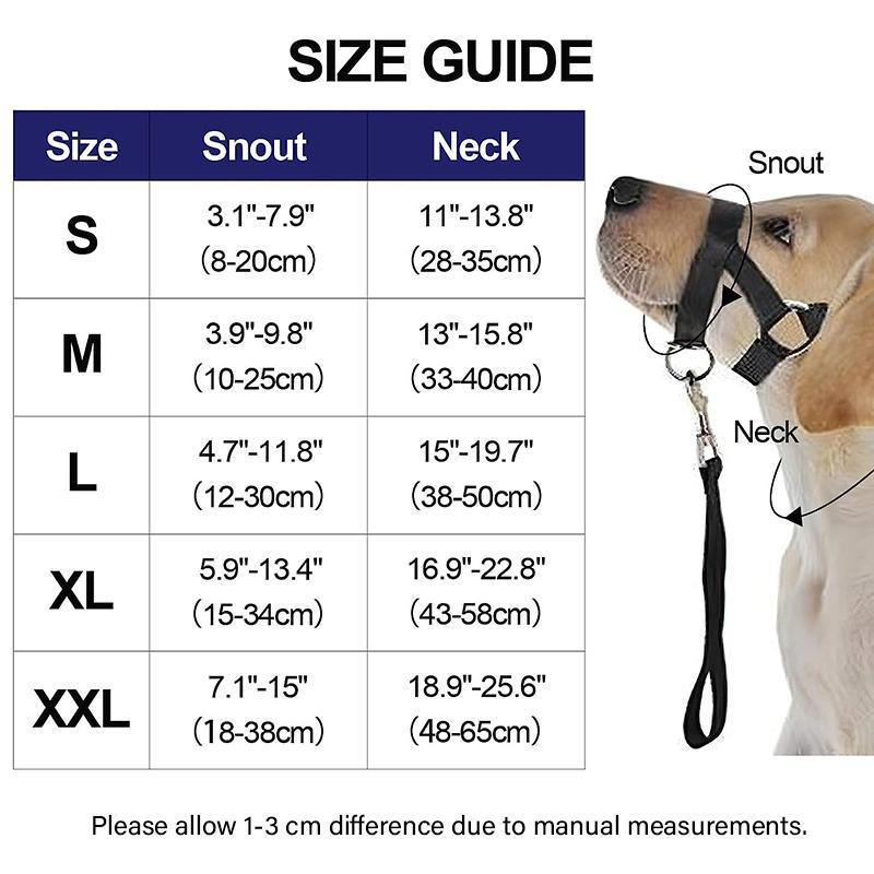 Pink Dog Training Head Collar Halter Stop Pulling Training Tool Harness Strap Leader - XXL