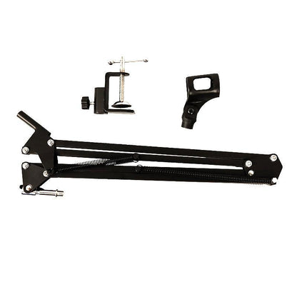 Microphone Suspension Boom Arm Desktop Stand Mic Holder Mount and Pop Filter - Mic Stand with Pop Filter V528-MICHOLDER-B-605527