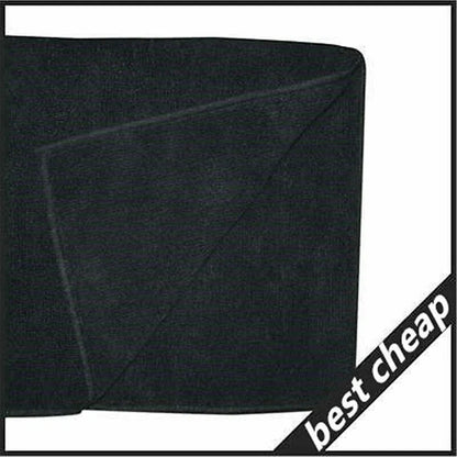 Black Cotton Towel 35x75cm Soft Thick Absorbent Bath Gym Travel Use V528-MICROFIBERTOWEL-525056