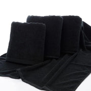 Black Cotton Towel 35x75cm Soft Thick Absorbent Bath Gym Travel Use V528-MICROFIBERTOWEL-525056