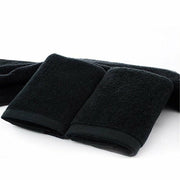Black Cotton Towel 35x75cm Soft Thick Absorbent Bath Gym Travel Use V528-MICROFIBERTOWEL-525056