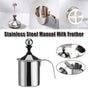 400ml Stainless Steel Manual Milk Frother Double Mesh Strainer Frothing Pitcher V528-MILK-FROTHER-304-400CC-957841