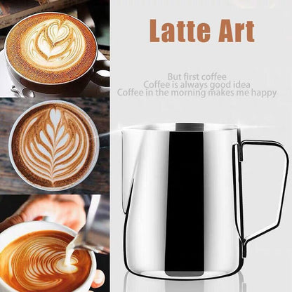 150-1000Ml Stainless Steel Milk Coffee Jug Latte Espresso Frothing Scale Pitcher - 600ML V528-MILKCOFFEEJUG-600ML-170061