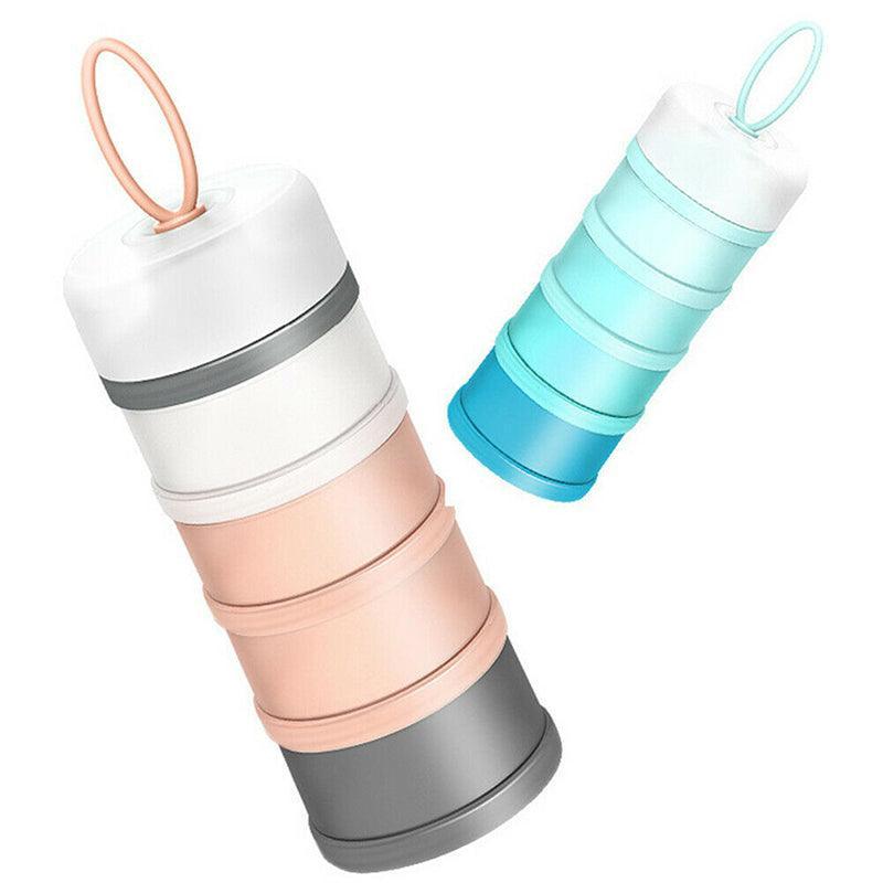4-Layer Milk Powder Dispenser Bottle Container Food Storage Box Portable Stackable - Blue V528-MILKPOWDERBO-BLUE-322441