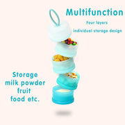 4-Layer Milk Powder Dispenser Bottle Container Food Storage Box Portable Stackable - Pink V528-MILKPOWDERBO-PINK-769541