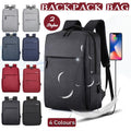 Waterproof Laptop Backpack Bag for Men Women School Travel Business Use - Grey 2 Zipper V528-MILLETBACKPACK-DOUBLE-GREY-48016