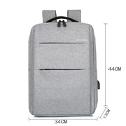 Waterproof Laptop Backpack Bag for Men Women School Travel Business Use - Grey 2 Zipper V528-MILLETBACKPACK-DOUBLE-GREY-48016