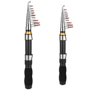 Portable Mini Fishing Rod Fishing Gear Compact Travel Rods for Outdoor Sports - 235cm V528-MINI-ROD-BLACK-230CM-861288