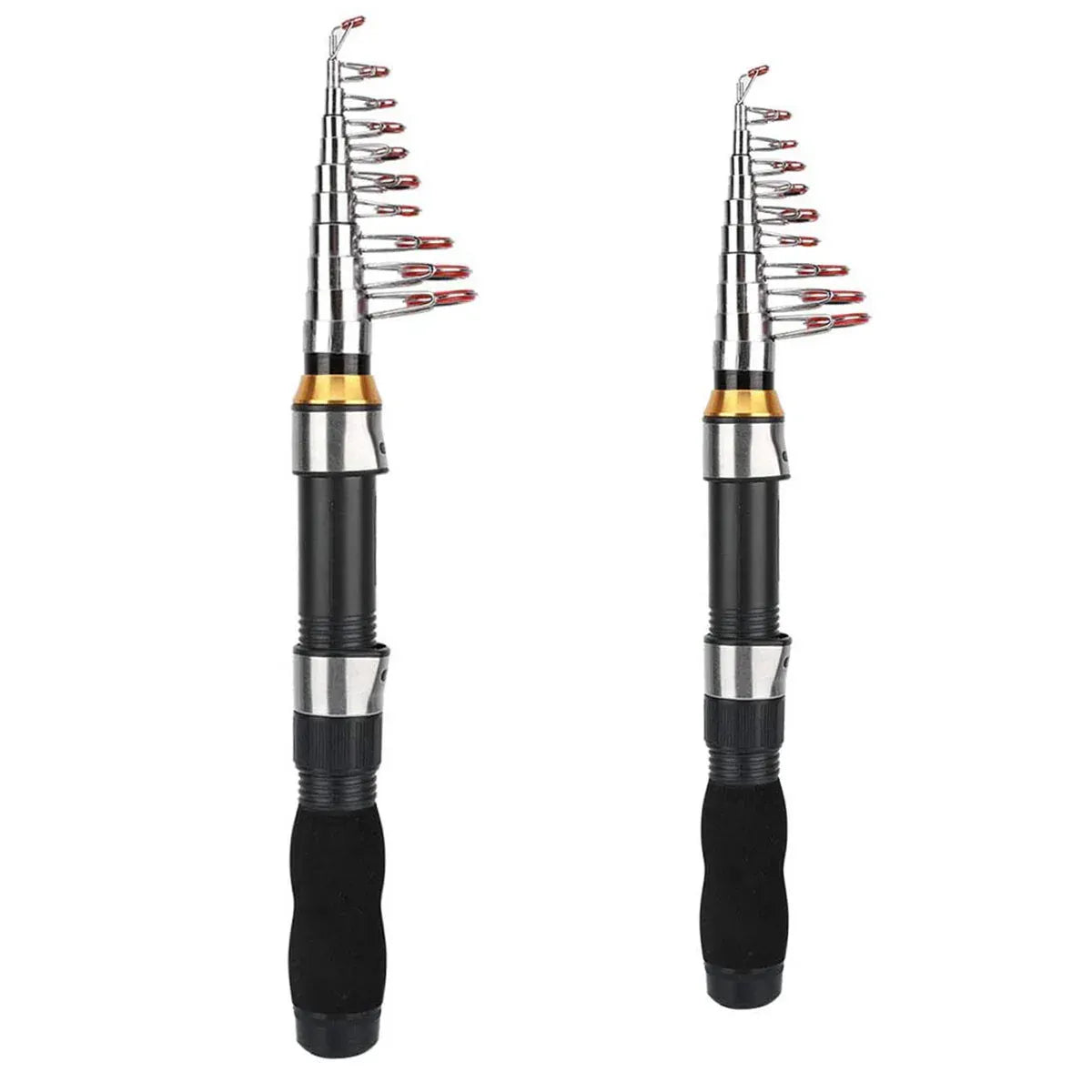Portable Mini Fishing Rod Fishing Gear Compact Travel Rods for Outdoor Sports - 235cm V528-MINI-ROD-BLACK-230CM-861288