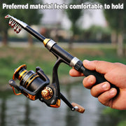 Portable Mini Fishing Rod Fishing Gear Compact Travel Rods for Outdoor Sports - 235cm V528-MINI-ROD-BLACK-230CM-861288