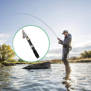 Portable Mini Fishing Rod Fishing Gear Compact Travel Rods for Outdoor Sports - 235cm V528-MINI-ROD-BLACK-230CM-861288