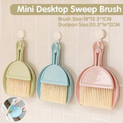 Mini Desktop Sweep Cleaning Brush Keyboard Brush Small Broom Dustpan Set - Pink V528-MINIBROOM-PINK-75435