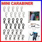 10X Mini Alloy Carabiner Keychain Durable Snap Spring Clip Hook - Silver V528-MINICARABINER-SILVER-721768