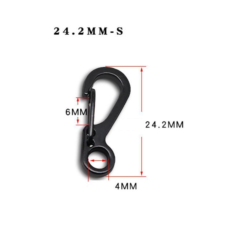 10X Mini Alloy Carabiner Keychain Durable Snap Spring Clip Hook - Silver V528-MINICARABINER-SILVER-721768