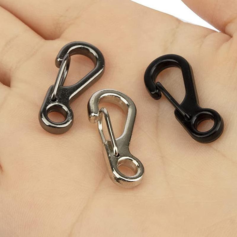 10X Mini Alloy Carabiner Keychain Durable Snap Spring Clip Hook - Silver V528-MINICARABINER-SILVER-721768
