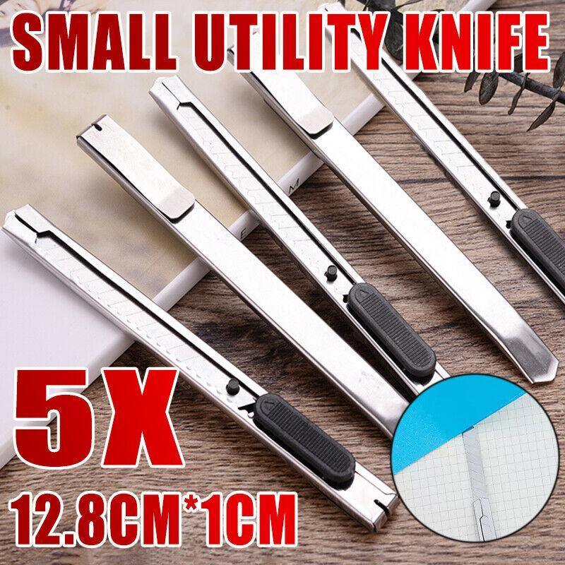 5PCS Snap-Off Daily Utility Knife Lock Back Box Cutters Retractable Knifes V528-MINICUTTERS-5PCS-102449