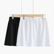 Fashion Hack Mini Skirt Shirt Extenders Adjustable Layering Fake Top Lower-Sweep - White V528-MINISKIRTSHIRT-WHITE-281212